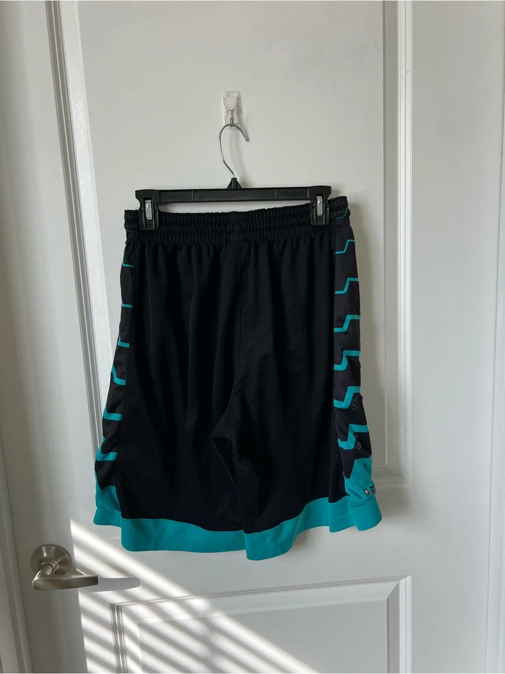 Nike Black and Teal Men's Athletic dri fit Shorts